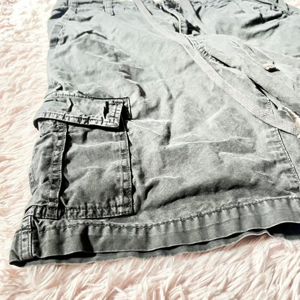 Y2K Cargo Gorpcore Preppy Varsity Skater Punk Shorts Mens 32 Hipster Faded Retro